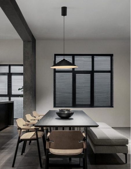 loftlampe pendellampe moderne design retro sort