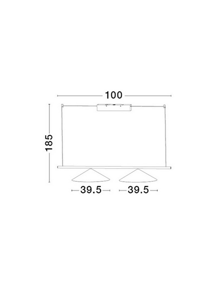 langbordspendel moderne design køkken spisebord sort led