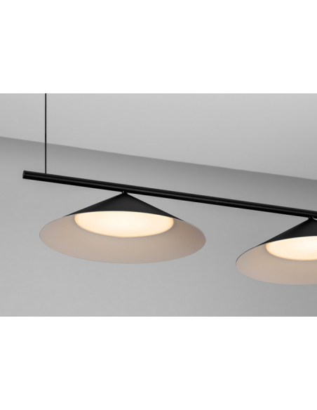 langbordspendel moderne design køkken spisebord sort led