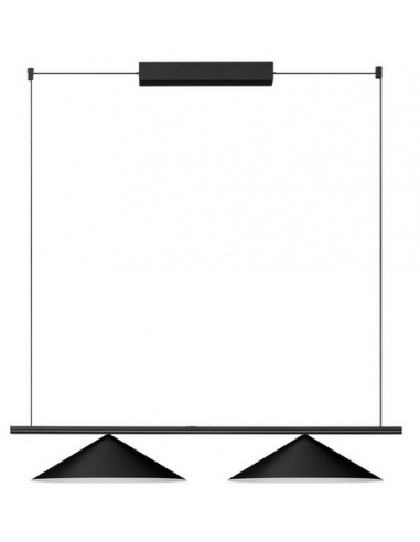 langbordspendel moderne design køkken spisebord sort led