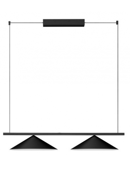 langbordspendel moderne design køkken spisebord sort led