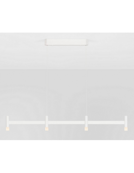 langbordspendel moderne design køkken spisebord hvid led