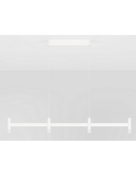 langbordspendel moderne design køkken spisebord hvid led