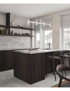 langbordspendel moderne design køkken spisebord hvid led 2