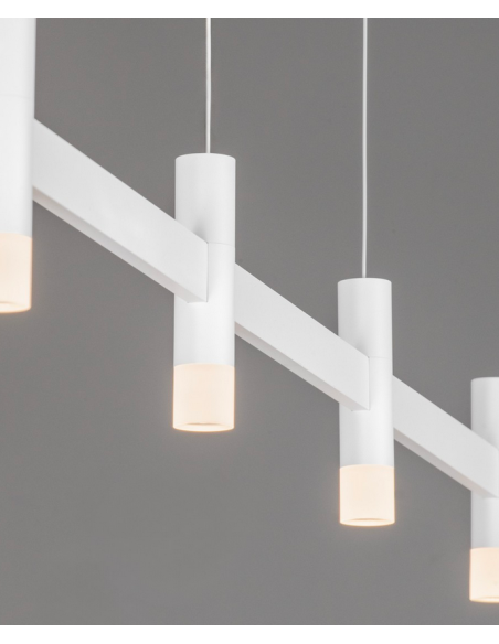 langbordspendel moderne design køkken spisebord hvid led