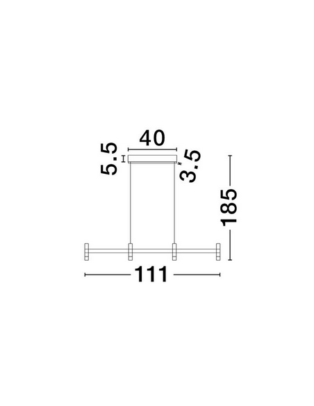 langbordspendel moderne design køkken spisebord hvid led