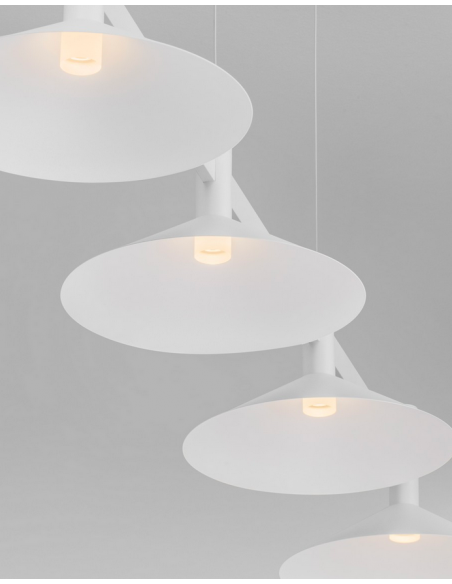 langbordspendel moderne design køkken spisebord hvid led