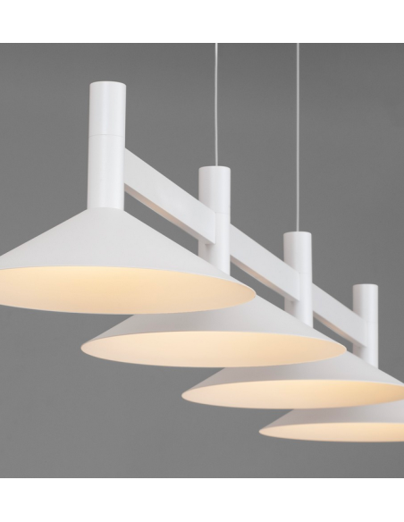 langbordspendel moderne design køkken spisebord hvid led