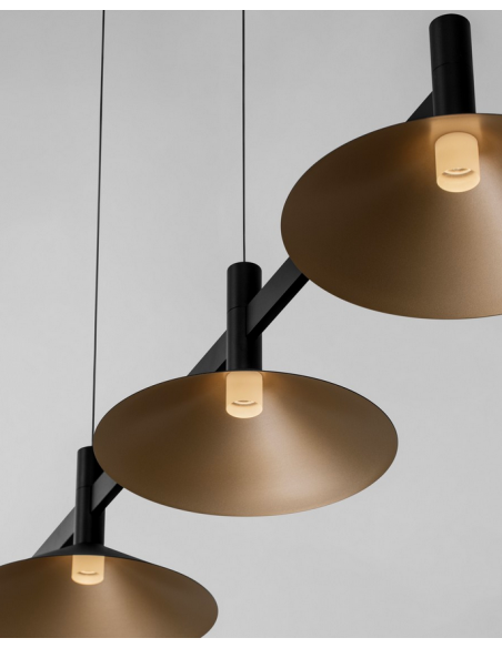 langbordspendel moderne design køkken spisebord sort led