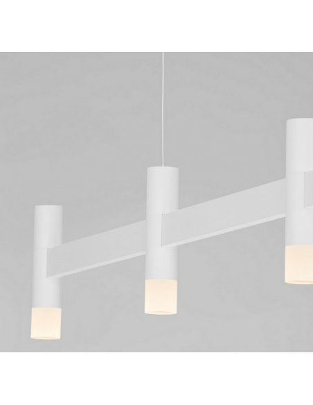 langbordspendel moderne design køkken spisebord hvid led