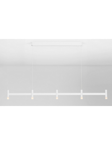 langbordspendel moderne design køkken spisebord hvid led