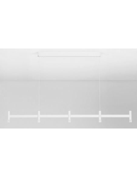 langbordspendel moderne design køkken spisebord hvid led