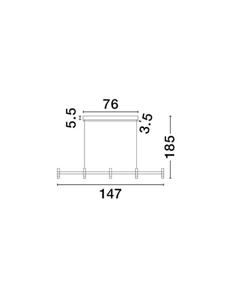 langbordspendel moderne design køkken spisebord hvid led