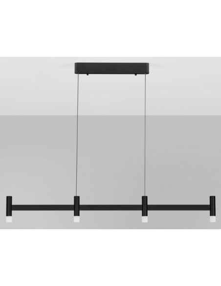 langbordspendel moderne design køkken spisebord sort led