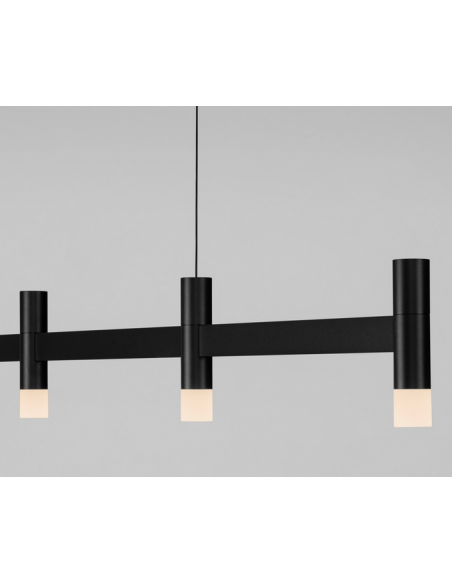 langbordspendel moderne design køkken spisebord sort led