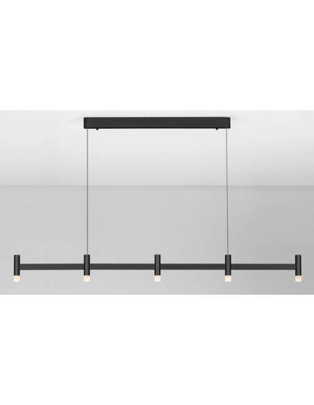 langbordspendel moderne design køkken spisebord sort led