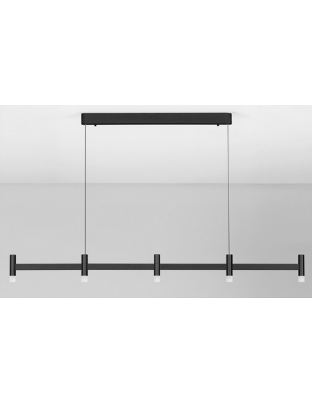 langbordspendel moderne design køkken spisebord sort led