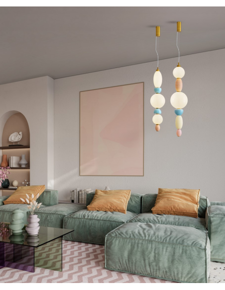 loftlampe pendellampe glas moderne design retro