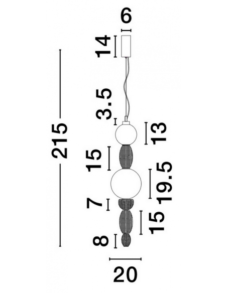loftlampe pendellampe glas moderne design retro