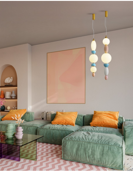 loftlampe pendellampe glas moderne design retro