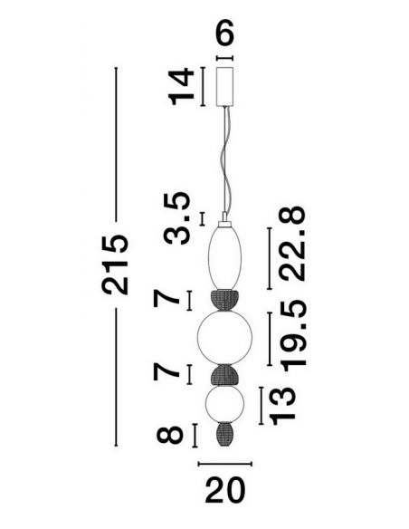 loftlampe pendellampe glas moderne design retro