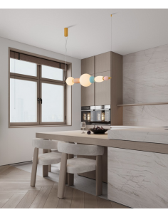 langbordspendel moderne design køkken spisebord led retro 2