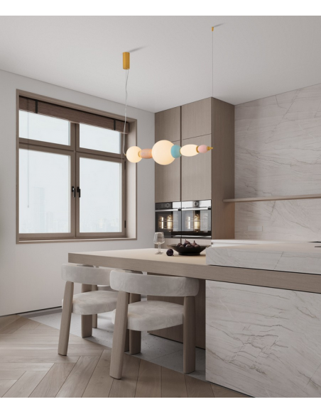 langbordspendel moderne design køkken spisebord led retro