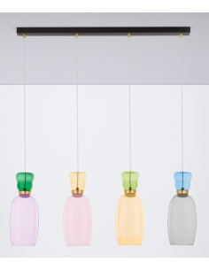 langbordspendel moderne design køkken spisebord led retro glas 2