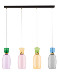 langbordspendel moderne design køkken spisebord led retro glas