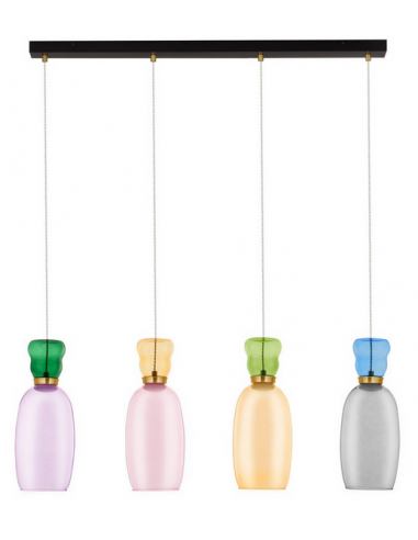 langbordspendel moderne design køkken spisebord led retro glas