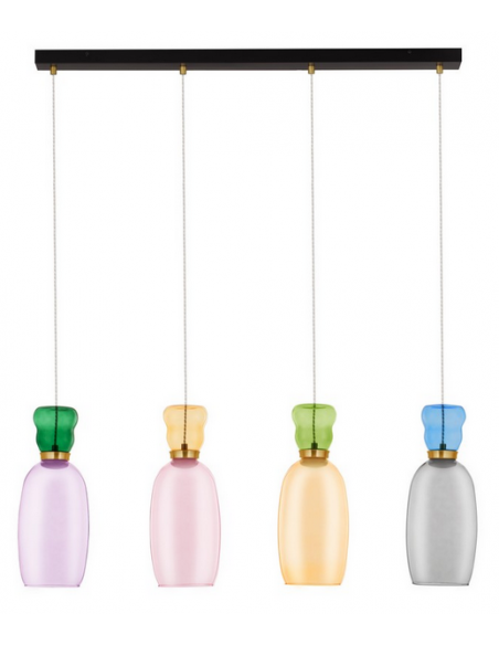 langbordspendel moderne design køkken spisebord led retro glas