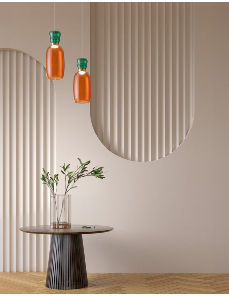 loftlampe pendellampe glas moderne design retro