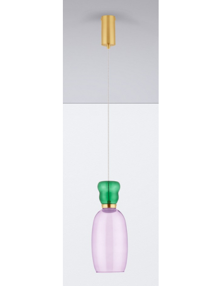 loftlampe pendellampe glas moderne design retro