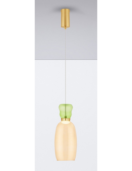 loftlampe pendellampe glas moderne design retro