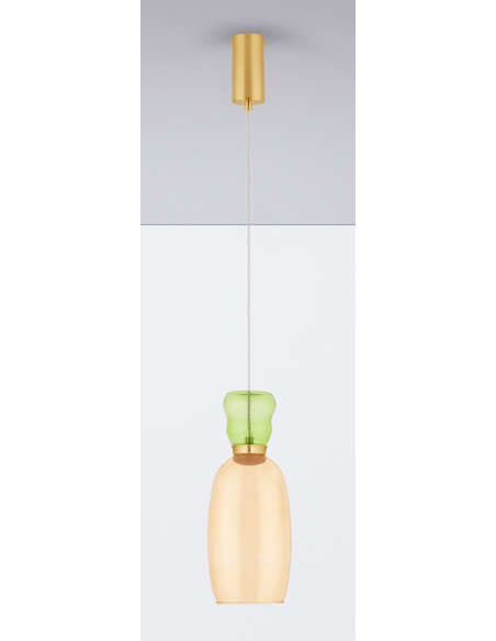loftlampe pendellampe glas moderne design retro