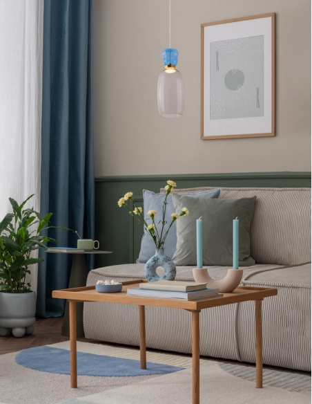 loftlampe pendellampe glas moderne design retro led