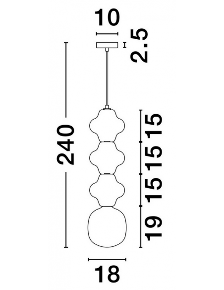 loftlampe pendellampe glas moderne design retro