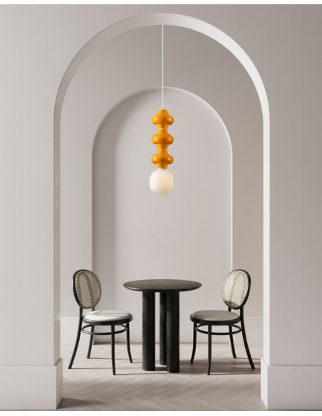 loftlampe pendellampe glas moderne design retro