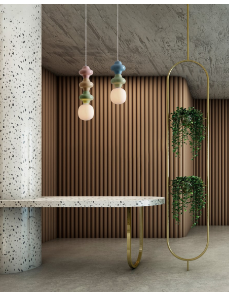 loftlampe pendellampe glas moderne design retro