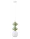 CLIO Loftlampe i porcelæn og opalglas Ø18 cm 1 x E14 - Grøn/Opalhvid