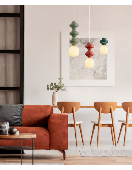 loftlampe pendellampe glas moderne design retro