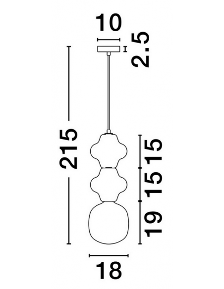 loftlampe pendellampe glas moderne design retro