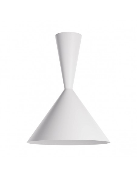 stor loftlampe hvid moderne design industrilampe kontorlampe restaurant cafe inventar