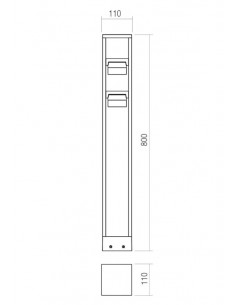Bedlampe led udendørslamper mørkegrå antracit dæmpbar 2