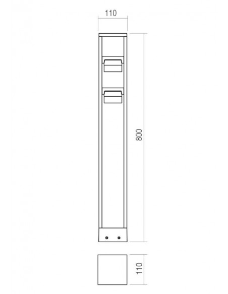 Bedlampe led udendørslamper moderne design dæmpbar corten