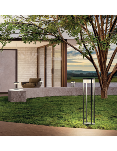 Bedlampe led udendørslamper mørkegrå antracit sokkellampe halvmur sokkel 2