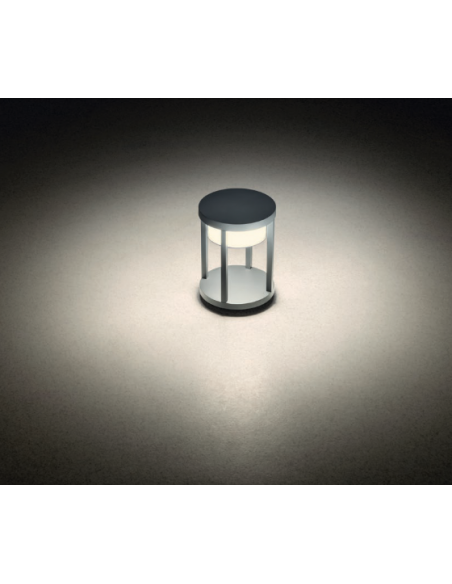 Bedlampe led udendørslamper mørkegrå antracit sokkellampe halvmur sokkel