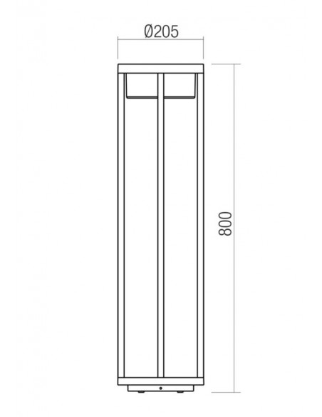 Bedlampe led udendørslamper mørkegrå antracit