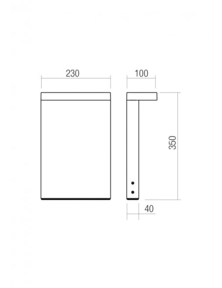 Bedlampe led udendørslamper sort