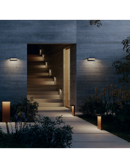 Bedlampe led udendørslamper corten rust